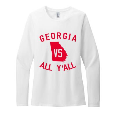 Funny Georgia Shirt Georgia Vs All Y'all Womens CVC Long Sleeve Shirt