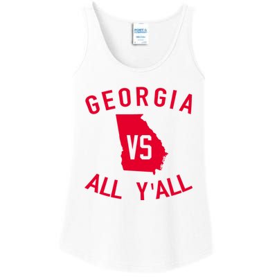 Funny Georgia Shirt Georgia Vs All Y'all Ladies Essential Tank