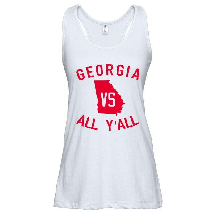 Funny Georgia Shirt Georgia Vs All Y'all Ladies Essential Flowy Tank