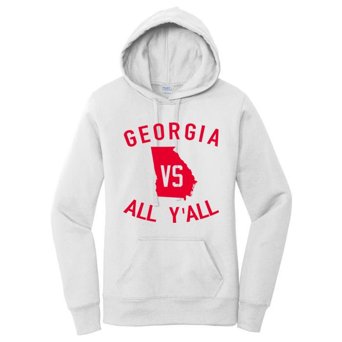 Funny Georgia Shirt Georgia Vs All Y'all Women's Pullover Hoodie