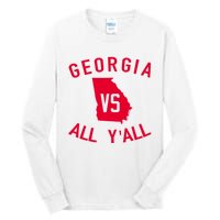 Funny Georgia Shirt Georgia Vs All Y'all Tall Long Sleeve T-Shirt