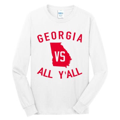 Funny Georgia Shirt Georgia Vs All Y'all Tall Long Sleeve T-Shirt