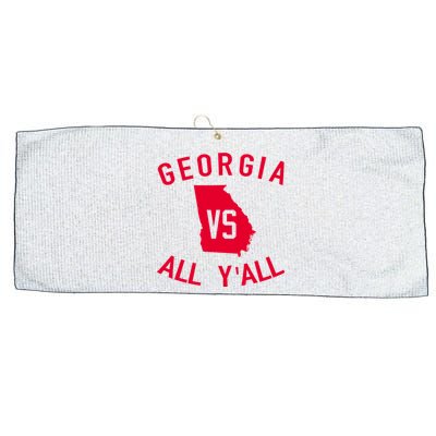 Funny Georgia Shirt Georgia Vs All Y'all Large Microfiber Waffle Golf Towel