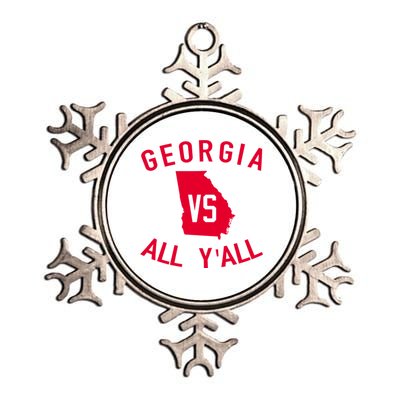 Funny Georgia Shirt Georgia Vs All Y'all Metallic Star Ornament