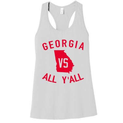 Funny Georgia Shirt Georgia Vs All Y'all Women's Racerback Tank