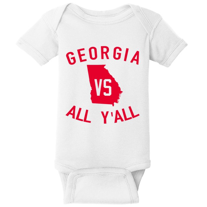 Funny Georgia Shirt Georgia Vs All Y'all Baby Bodysuit