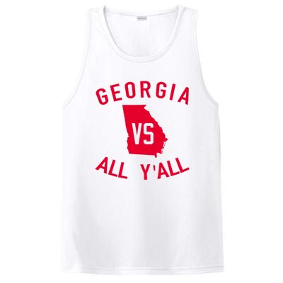 Funny Georgia Shirt Georgia Vs All Y'all PosiCharge Competitor Tank