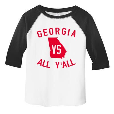 Funny Georgia Shirt Georgia Vs All Y'all Toddler Fine Jersey T-Shirt