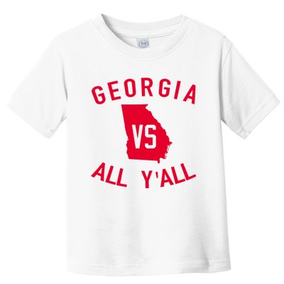 Funny Georgia Shirt Georgia Vs All Y'all Toddler T-Shirt