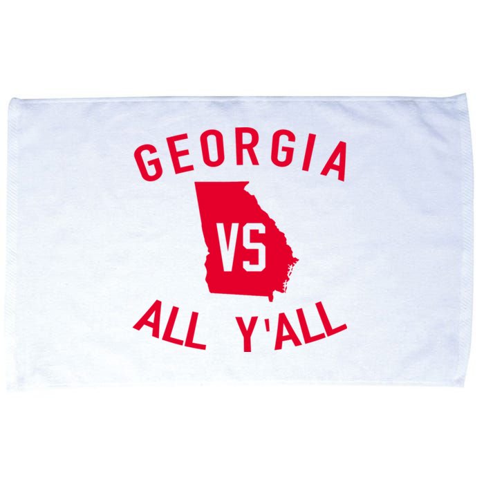 Funny Georgia Shirt Georgia Vs All Y'all Microfiber Hand Towel