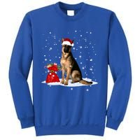 Funny Ger Shepherd Christmas Cool Gift Santa Hat Animal Great Gift Sweatshirt