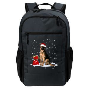 Funny Ger Shepherd Christmas Cool Gift Santa Hat Animal Great Gift Daily Commute Backpack