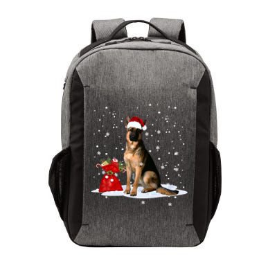 Funny Ger Shepherd Christmas Cool Gift Santa Hat Animal Great Gift Vector Backpack