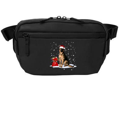 Funny Ger Shepherd Christmas Cool Gift Santa Hat Animal Great Gift Crossbody Pack