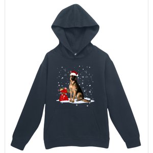 Funny Ger Shepherd Christmas Cool Gift Santa Hat Animal Great Gift Urban Pullover Hoodie