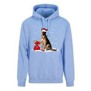 Funny Ger Shepherd Christmas Cool Gift Santa Hat Animal Great Gift Unisex Surf Hoodie