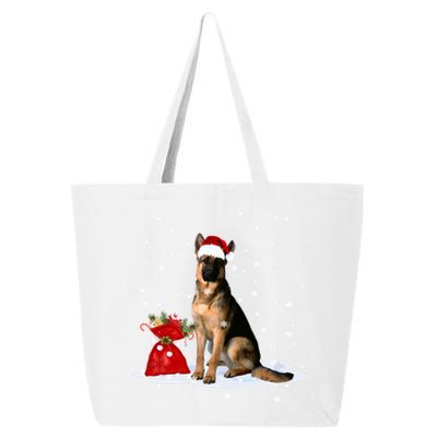 Funny Ger Shepherd Christmas Cool Gift Santa Hat Animal Great Gift 25L Jumbo Tote