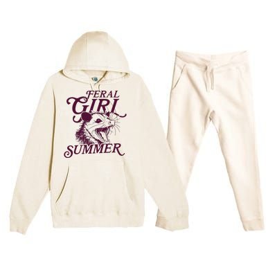 Feral Girl Summer Opossum Premium Hooded Sweatsuit Set