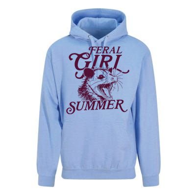 Feral Girl Summer Opossum Unisex Surf Hoodie