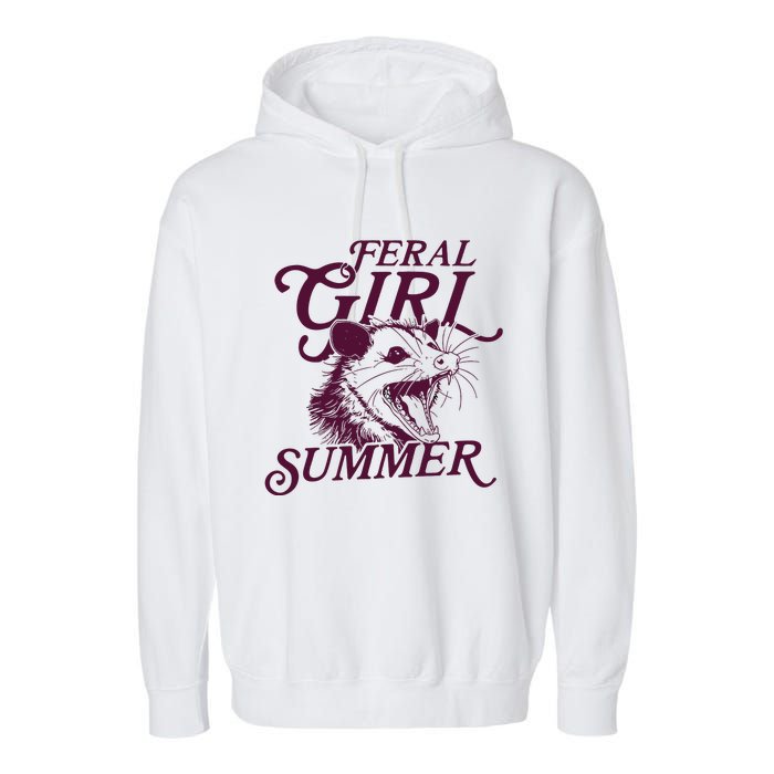 Feral Girl Summer Opossum Garment-Dyed Fleece Hoodie