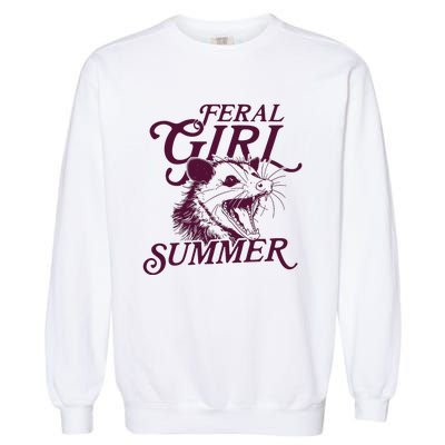 Feral Girl Summer Opossum Garment-Dyed Sweatshirt