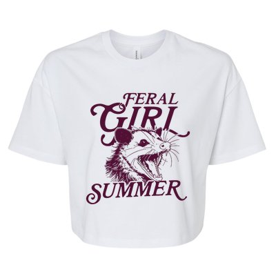 Feral Girl Summer Opossum Bella+Canvas Jersey Crop Tee