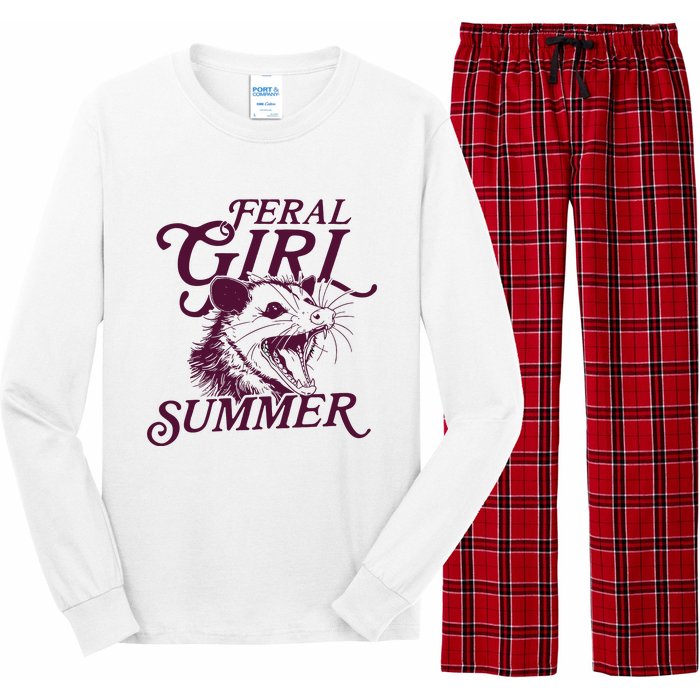 Feral Girl Summer Opossum Long Sleeve Pajama Set