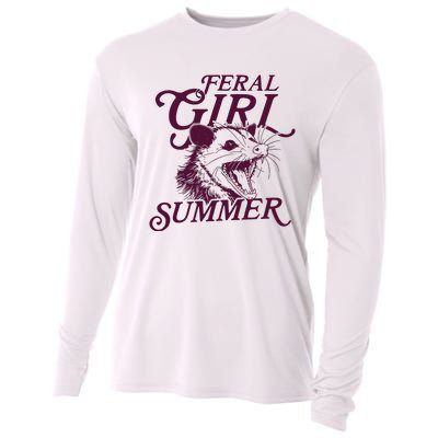 Feral Girl Summer Opossum Cooling Performance Long Sleeve Crew