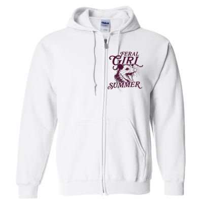 Feral Girl Summer Opossum Full Zip Hoodie