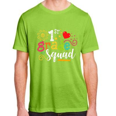 First Grade Squad Student Teacher Gift Back To School Adult ChromaSoft Performance T-Shirt