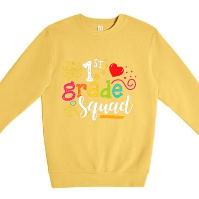 First Grade Squad Student Teacher Gift Back To School Premium Crewneck Sweatshirt