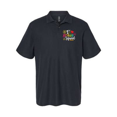 First Grade Squad Student Teacher Gift Back To School Softstyle Adult Sport Polo