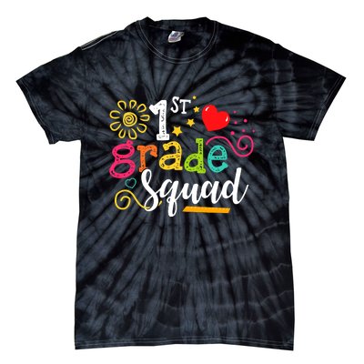 First Grade Squad Student Teacher Gift Back To School Tie-Dye T-Shirt