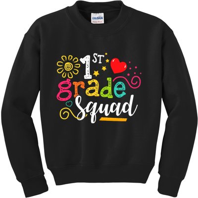 First Grade Squad Student Teacher Gift Back To School Kids Sweatshirt