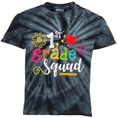 First Grade Squad Student Teacher Gift Back To School Kids Tie-Dye T-Shirt