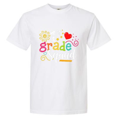 First Grade Squad Student Teacher Gift Back To School Garment-Dyed Heavyweight T-Shirt