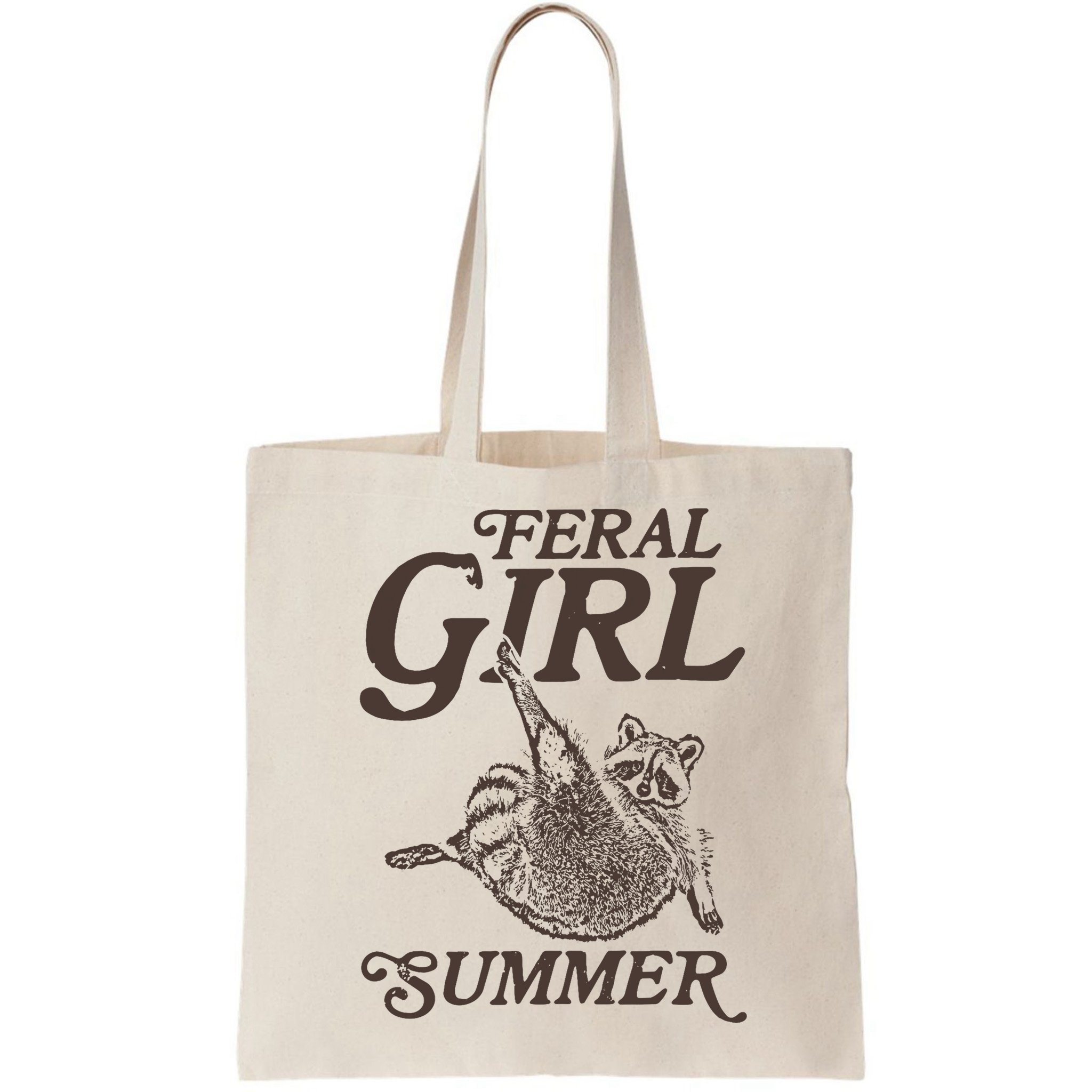 Feral Girl Summer Raccoon Vintage Bag