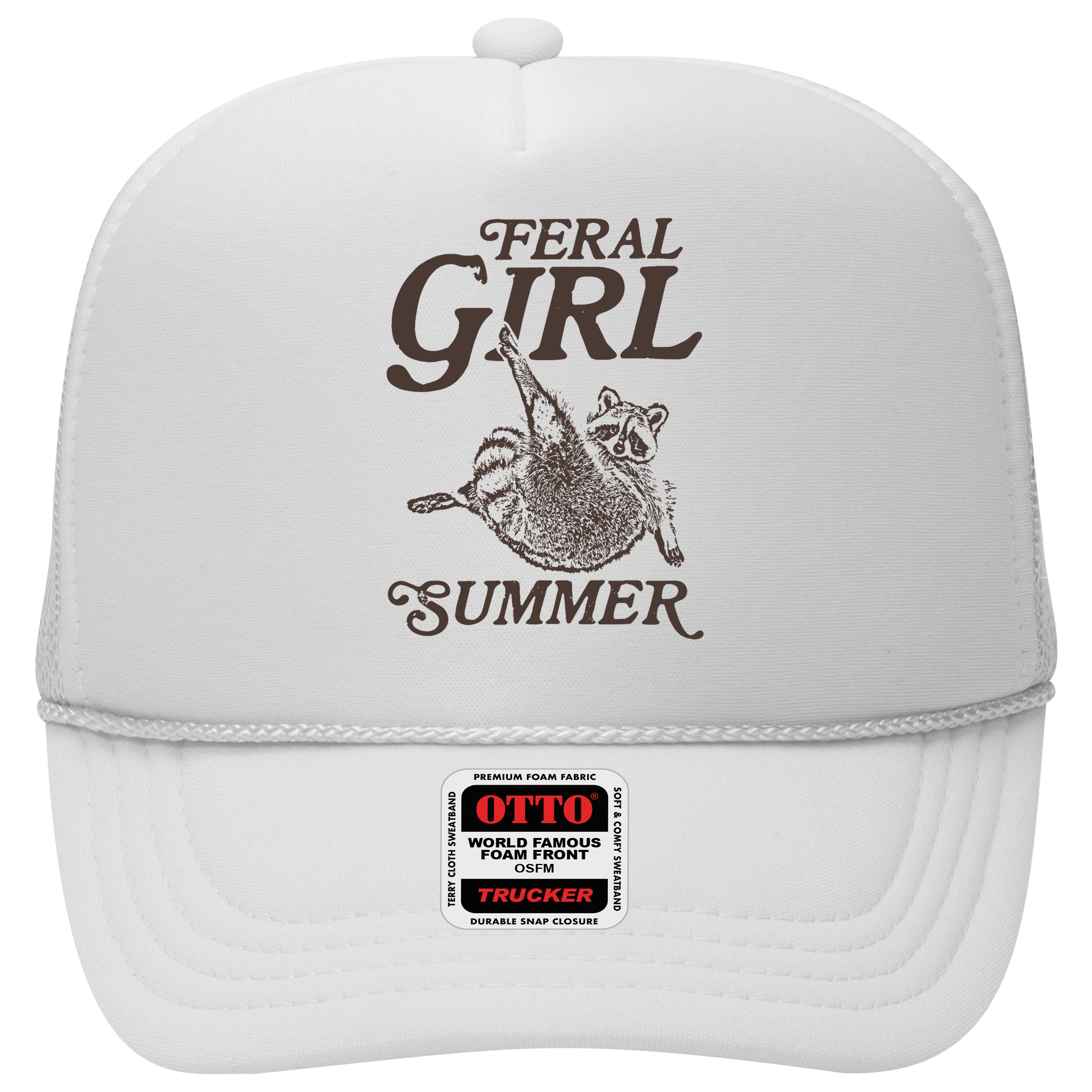 Feral Girl Summer Raccoon Vintage Hat