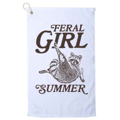 Feral Girl Summer Raccoon Vintage Golf Towel