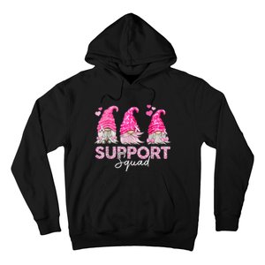 Funny Gnomies Support Squad Breast Cancer Awareness  Month Hoodie