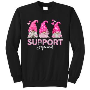 Funny Gnomies Support Squad Breast Cancer Awareness  Month Sweatshirt