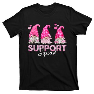 Funny Gnomies Support Squad Breast Cancer Awareness  Month T-Shirt