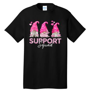 Funny Gnomies Support Squad Breast Cancer Awareness  Month Tall T-Shirt