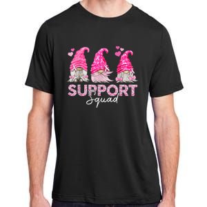 Funny Gnomies Support Squad Breast Cancer Awareness  Month Adult ChromaSoft Performance T-Shirt