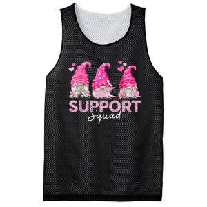 Funny Gnomies Support Squad Breast Cancer Awareness  Month Mesh Reversible Basketball Jersey Tank