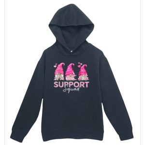 Funny Gnomies Support Squad Breast Cancer Awareness  Month Urban Pullover Hoodie