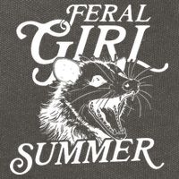 Feral Girl Summer Opossum Cotton Canvas Backpack