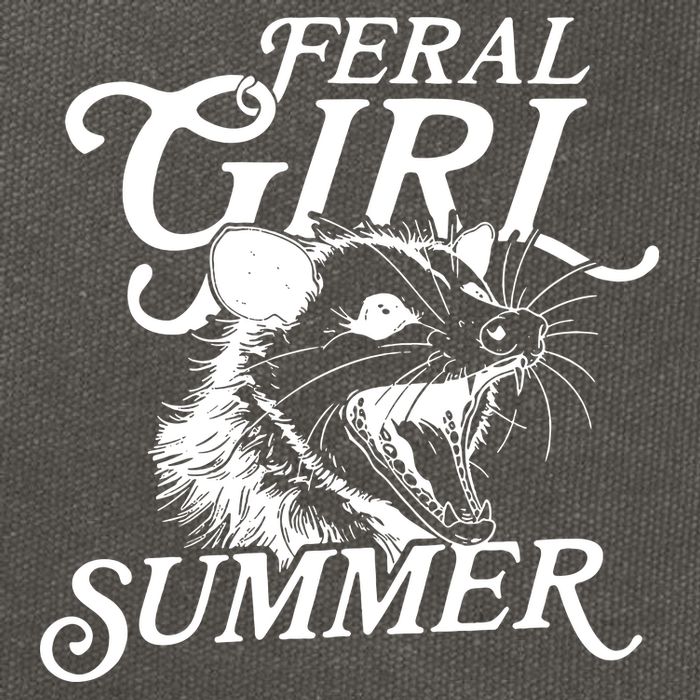 Feral Girl Summer Opossum Cotton Canvas Backpack