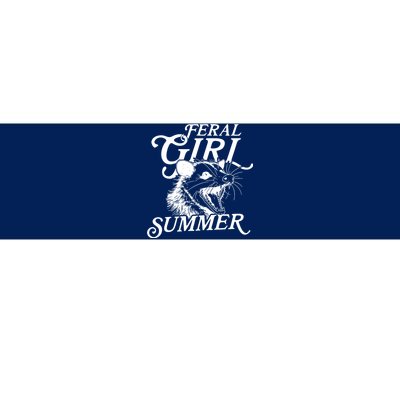 Feral Girl Summer Opossum Bumper Sticker