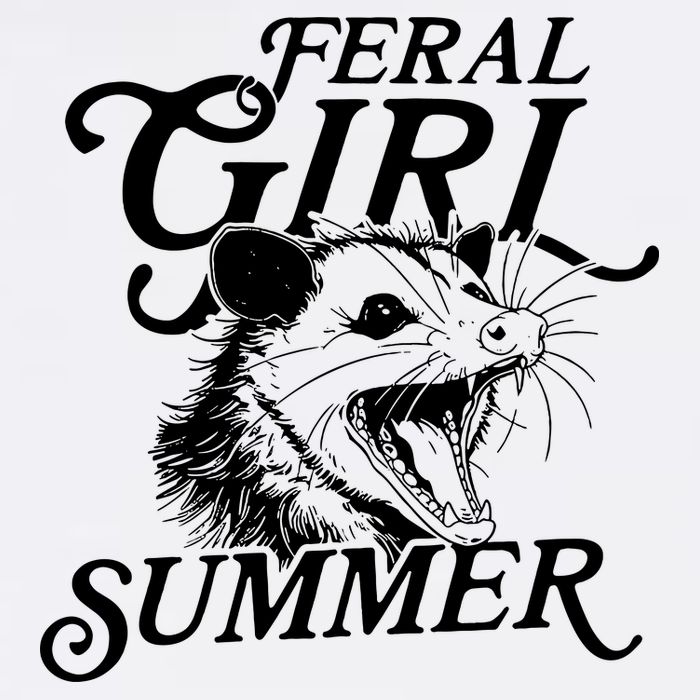 Feral Girl Summer Opossum Cooling Performance Crew T-Shirt